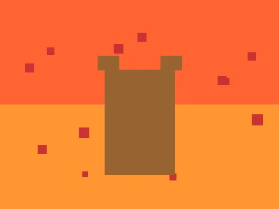 像素艺术作品：日落城堡，pg游戏 社区创作